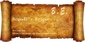 Bognár Erina névjegykártya